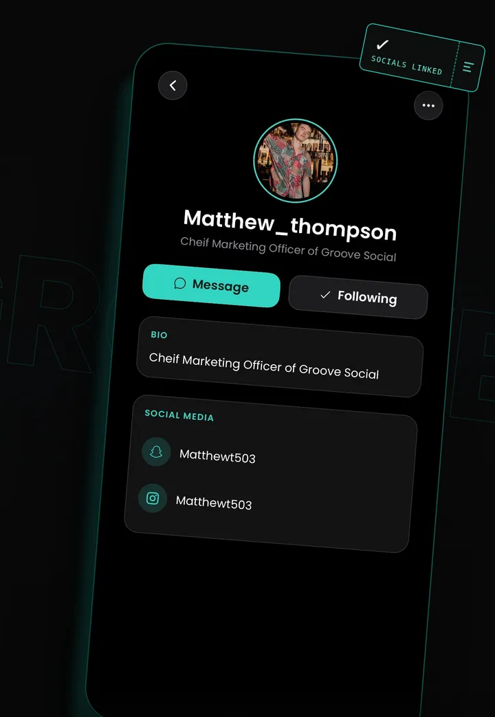 Profile screen